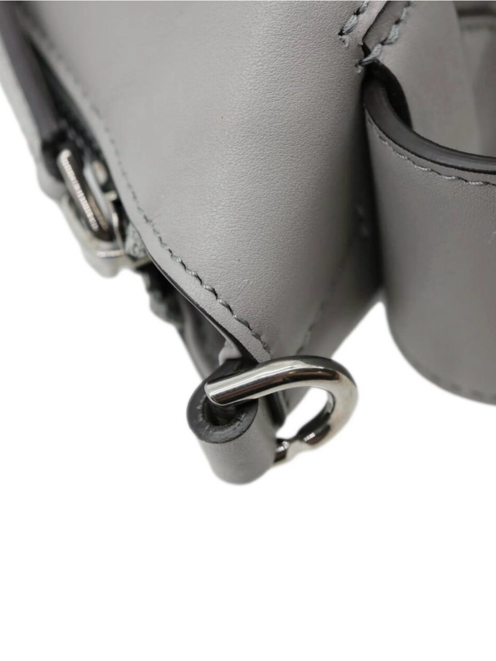 NEW Givenchy Antigona Leather Satchel Tote in Light Gray Leather - Picture 11 of 15